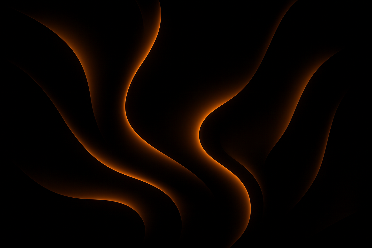 Orange Neon Ember Wallpaper